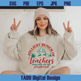 Jolliest Bunch of Teachers Svg Holly Jolly Teacher Christmas Png