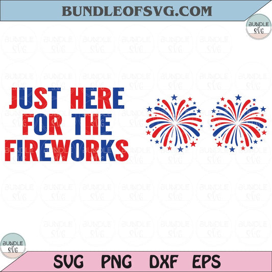 Just Here For The Fireworks SVG PNG USA Fireworks July 4th Couple