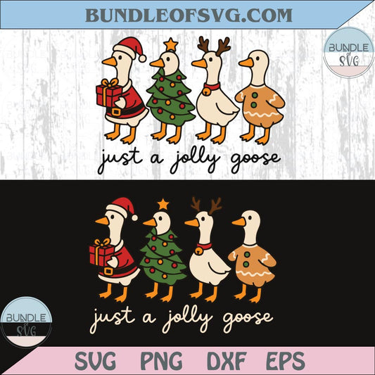 Just a Jolly Goose Svg Christmas Goose Svg Christmas Santa Goose