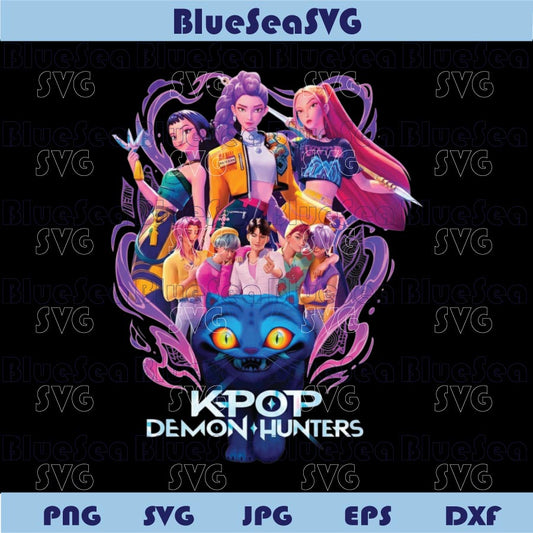 KPop Demon Hunters Png Saja Girls Huntrix Png and Saja Boys Png