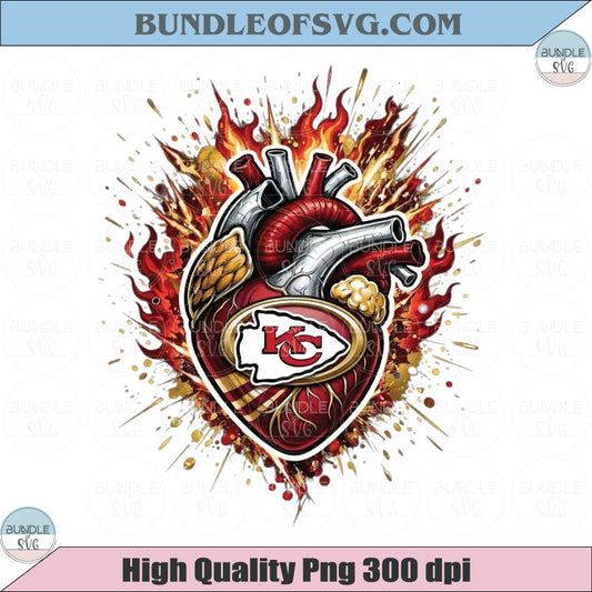 Kansas City Chiefs PNG Football Chiefs Anatomical Heart Png