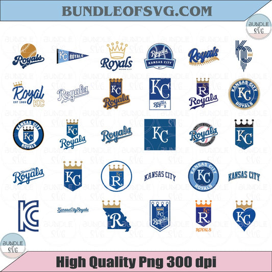 Kansas City Royals SVG Bundle Baseball Kansas City Royals Logo Svg