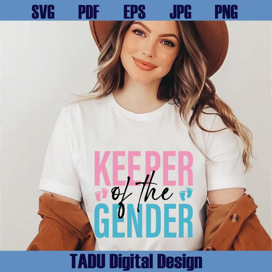 Keeper Of The Gender Svg Gender Reveal Svg Team Boy Team Girl Png
