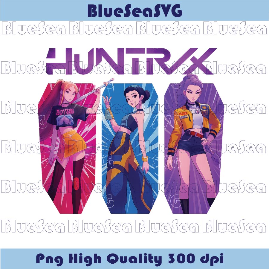 Kpop Huntrix PNG Huntrix Triple Panel Design Comic Style Png