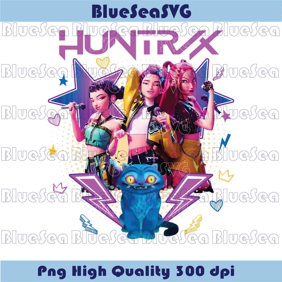 Kpop Huntrix Png Neon Star KPop Demon Hunters Png Saja Girls Png