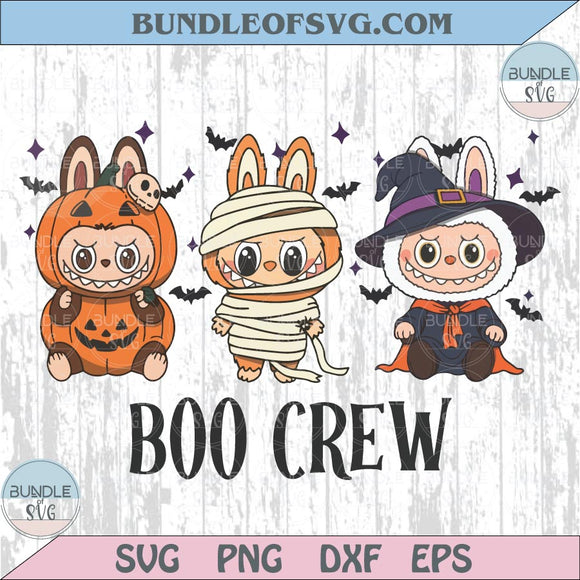 Labubu Boo Crew Halloween Png Cute Labubu Spooky Bunny Png Dtf