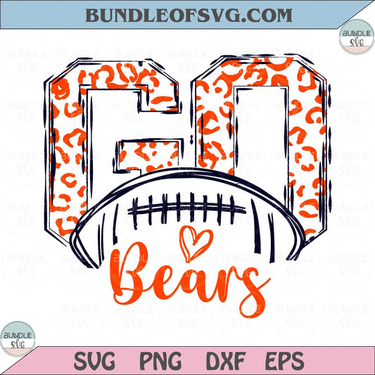 Leopard Go Chicago Bears Svg Chicago Bears Football Png