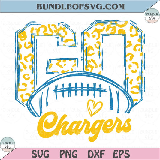Leopard Go Los Angeles Chargers Svg Go Football Chargers Png