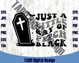 Little Ray Of Pitch Black Svg Vintage Halloween Png Witch Svg