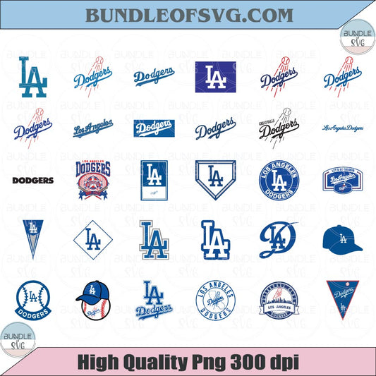 Los Angeles Dodgers SVG Bundle Baseball Los Angeles Dodgers Logo