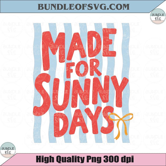 Made For Sunny Days PNG Striped Summer Vacation Png Beach Vibes