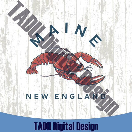 Maine Lobster Svg New England Png Home State Svg Summer Sea Png