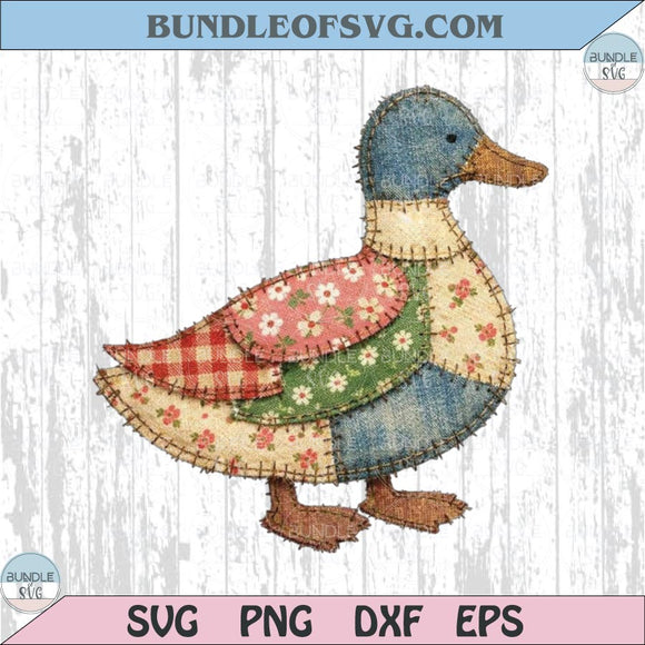 Mallard Faux Patchwork Png Vintage Duck Thrifting Spring Png