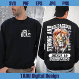 Men Christian Png Strong and Courageous Png Lion Shirt for Mens
