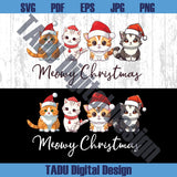 Meowy Christmas Png Christmas Cat Png Cats with Santa Claus Hat