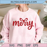 Merry Christmas Bow Svg Christmas Merry Coquette Bow Svg Cutting