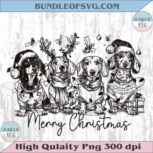 Merry Christmas Dachshund Dog Svg Cute Christmas Dog Lover Svg