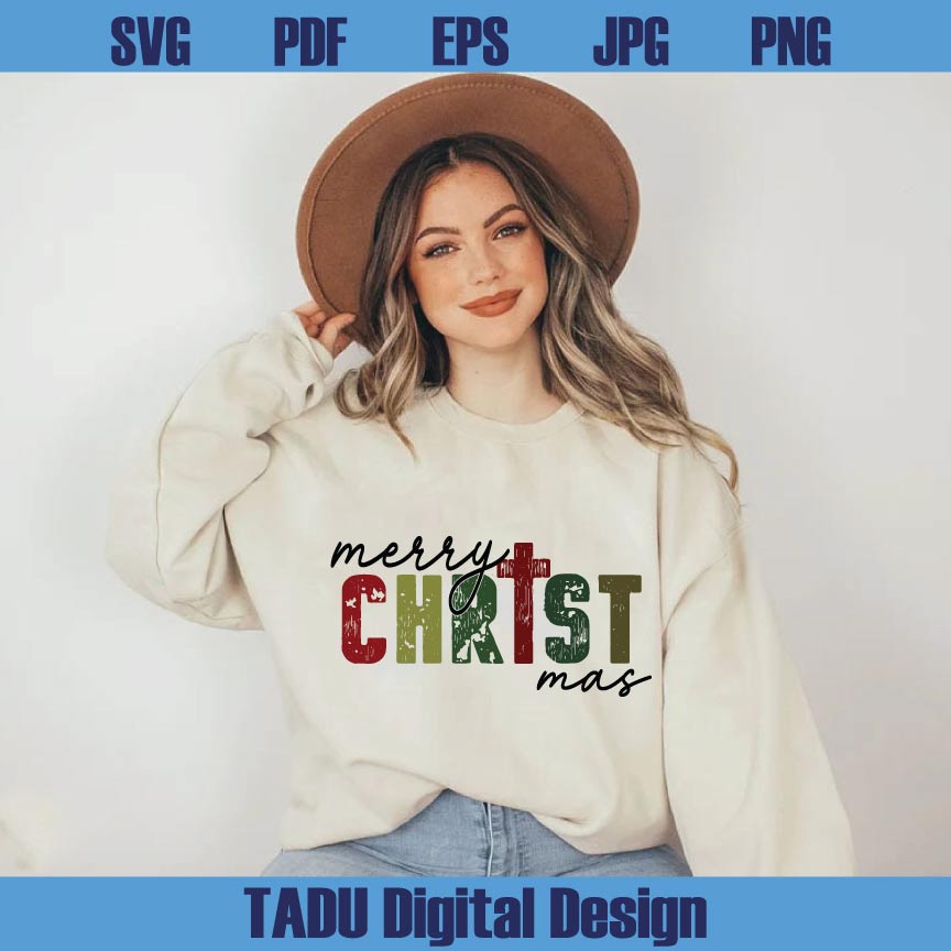 Merry Christmas Svg Cross Christian Merry Christ mas Png