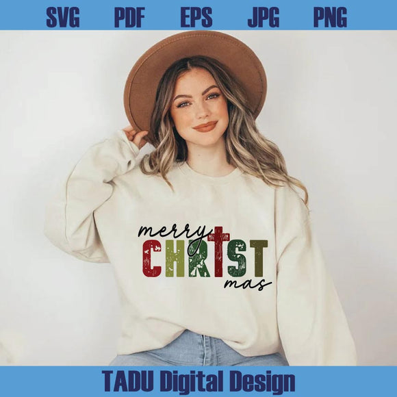 Merry Christmas Svg Cross Christian Merry Christ mas Png