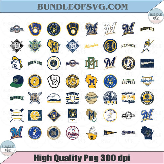 Milwaukee Brewers SVG Bundle Baseball Milwaukee Brewers Logo Svg