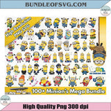 Minions SVG Bundle Cartoon Character Clipart Minions Png Bundle