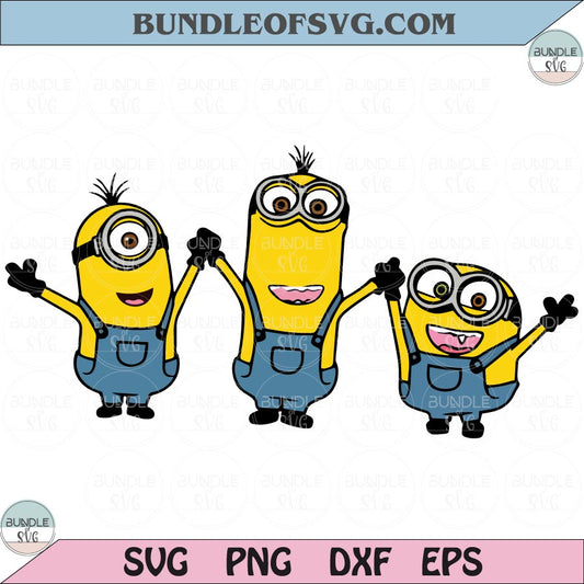 Minions Squad SVG PNG Funny Cheering Minions Png Minions Graphic