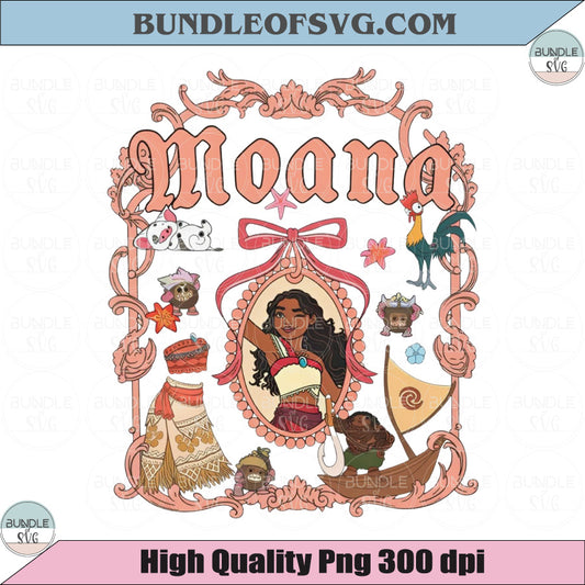 Moana SVG Vintage Moana Princess Png Retro Moana Png