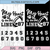 My Heart Is On The Line Svg Football Lover Png American Football Svg