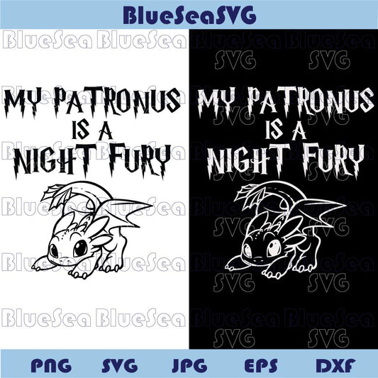 My Patronus is a Night Fury SVG PNG Harry Potter Svg Potterhead Svg
