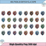 NFL Football Anatomical Heart Png Bundle NFL Heart Png