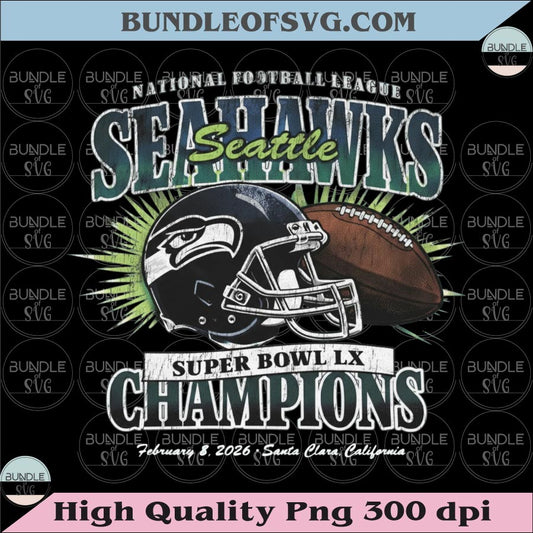 National Football Seattle Seahawks Super Bowl LX Champions Png