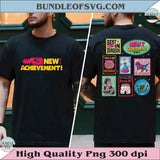 New Achievement PNG Shirt Design Front & Back Donut and Carl Png