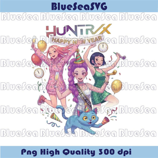 New Years Huntrix Png 2026 KPop Demon Hunters Png Saja Girls Png