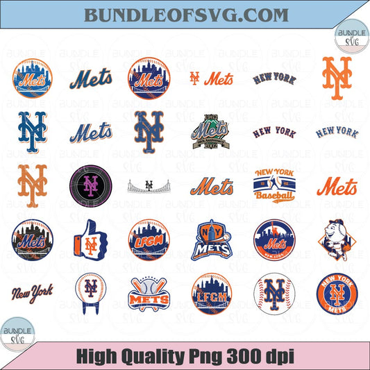 New York Mets SVG Bundle Baseball New York Mets Logo Svg Layered