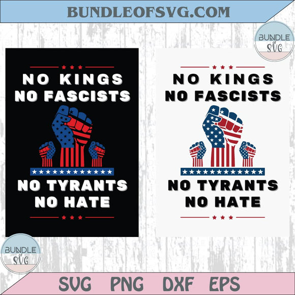 No Kings No Fascists Svg Anti Trump Png Protest Poster For March