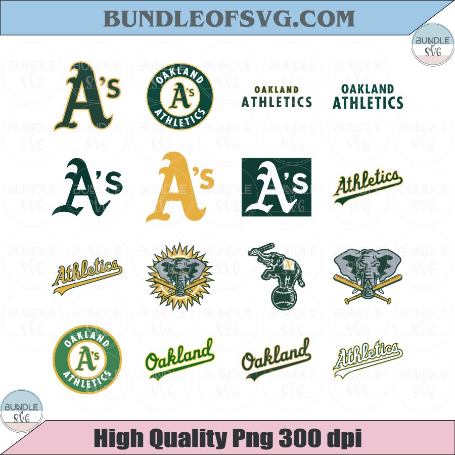 Oakland Athletics Logo SVG Bundle Baseball Oakland Athletics Svg