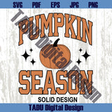 Pumpkin Season Png Retro Fall Vibes Svg Varsity Pumpkin Autumn Png