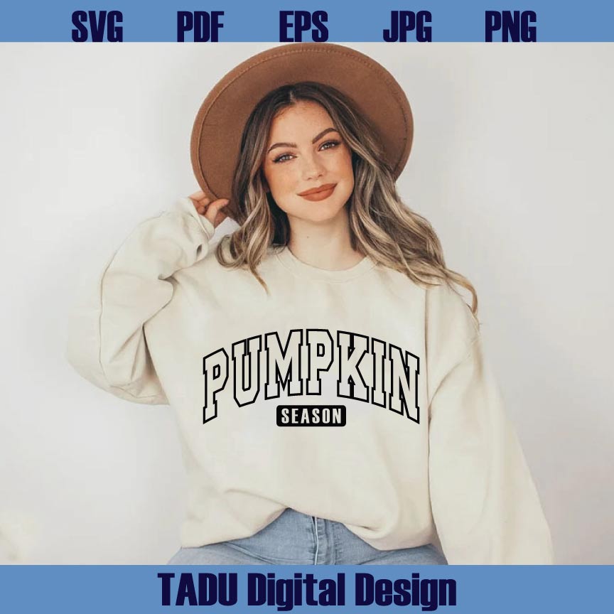 Pumpkin Season Svg Varsity Fall Vibes Png Retro Autumn Pumpkin Png