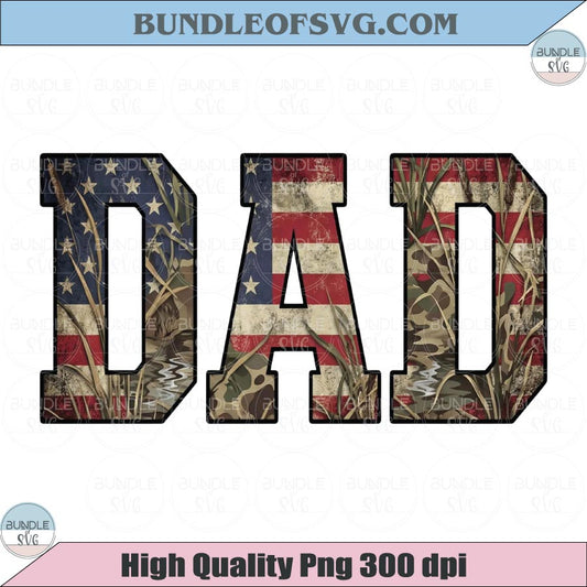 Patriotic Hunting Dad PNG American Flag Camo Dad Graphic Hunting
