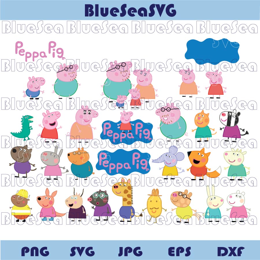 Peppa Pig SVG Bundle Peppa Pig Png Peppa Pig Clipart Birthday