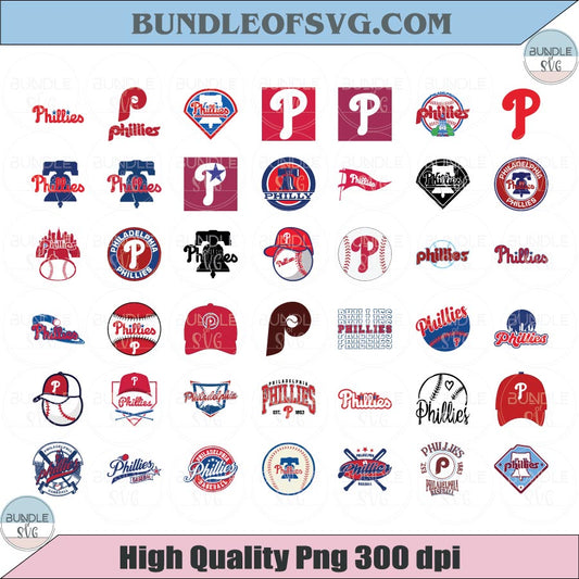 Philadelphia Phillies SVG Bundle Baseball Philadelphia Phillies Logo