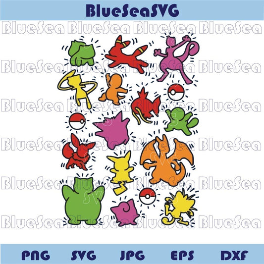 Pop Pokemon SVG Pop Pok Svg Pokemon Svg Pikachu Svg Squirtle
