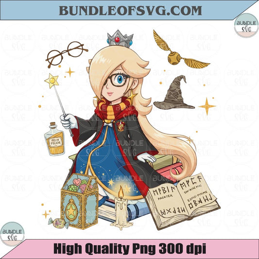 Princess Rosalina Wizard SVG Magic Witch Rosalina PNG Super Mario