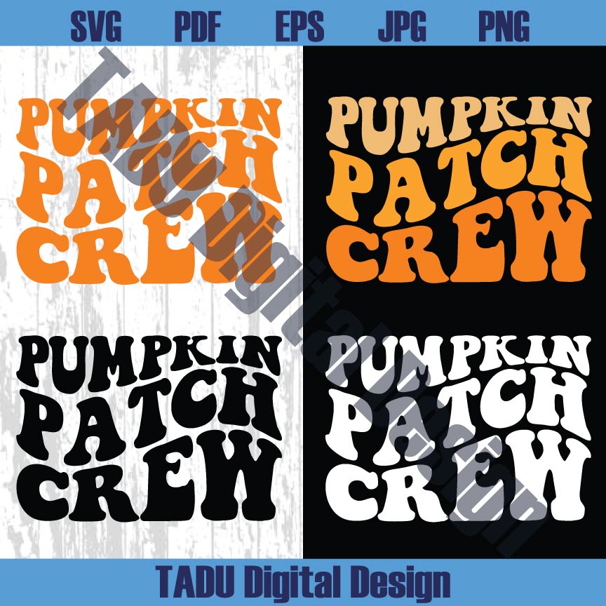Pumpkin Patch Crew Svg Harvest Png Retro Fall Svg Autumn Png