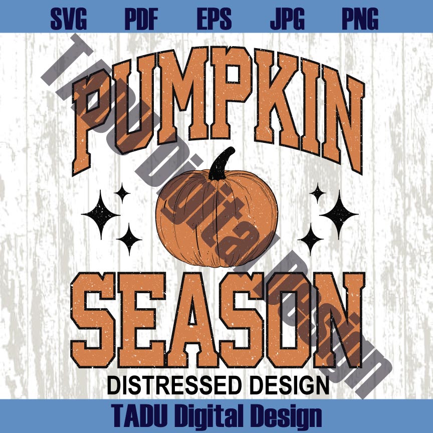 Pumpkin Season Png Retro Fall Vibes Svg Varsity Pumpkin Autumn Png