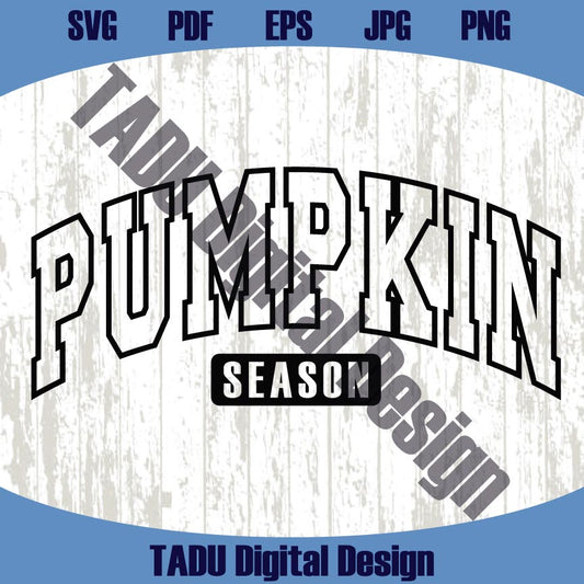 Pumpkin Season Svg Varsity Fall Vibes Png Retro Autumn Pumpkin Png