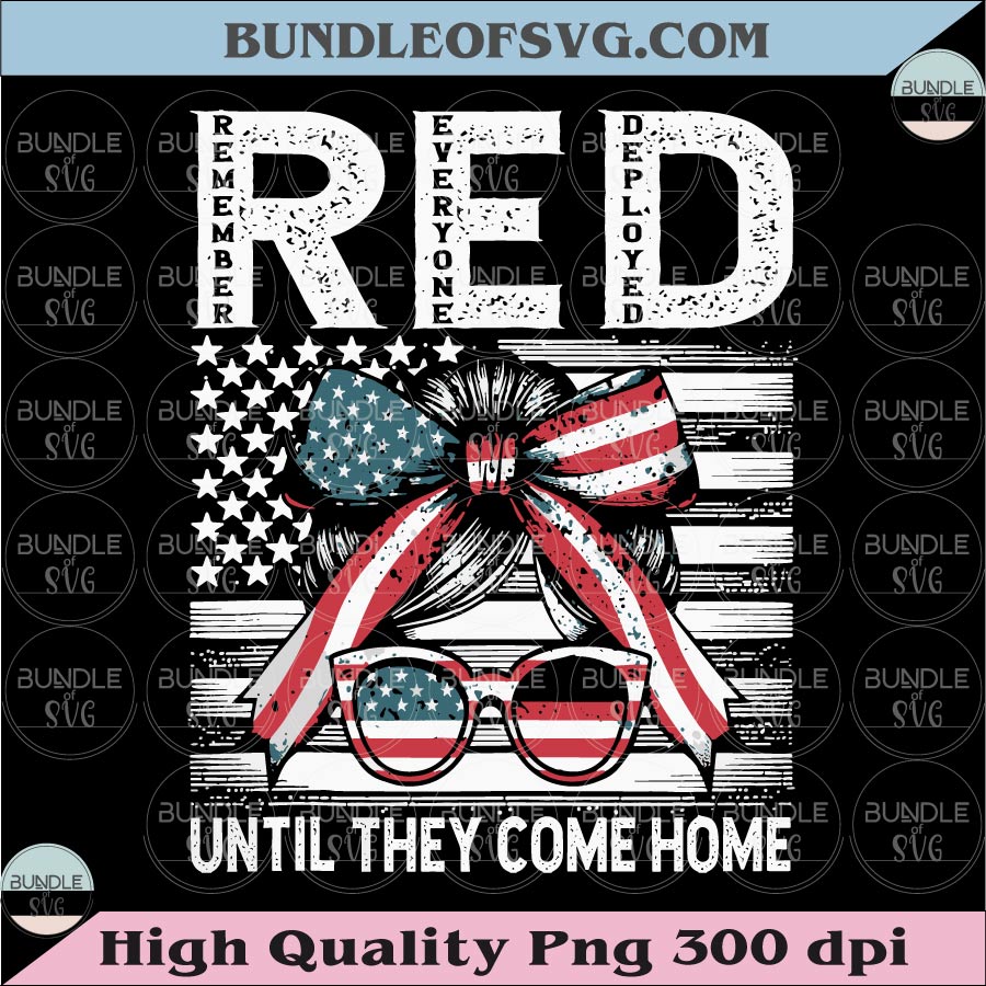 Remember All Deployed PNG Military Support Png RED Friday T-Shirt