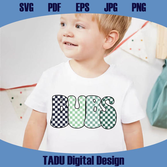 Retro Bubs Png Checkered Brother Svg Siblings Bubba Png New Baby