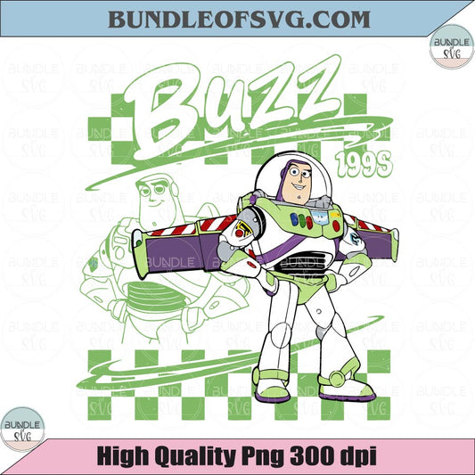 Retro Buzz Lightyear 1995 PNG Vintage Toy Story Space Ranger Shirt