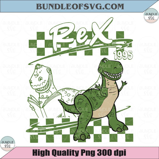 Retro Rex 1995 PNG Vintage Toy Story T-Rex Shirt Design 90s Bootleg